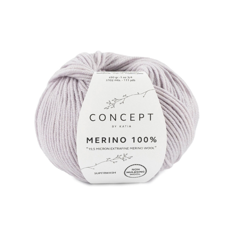 Katia Merino 100% 086 Grigio chiaro perla