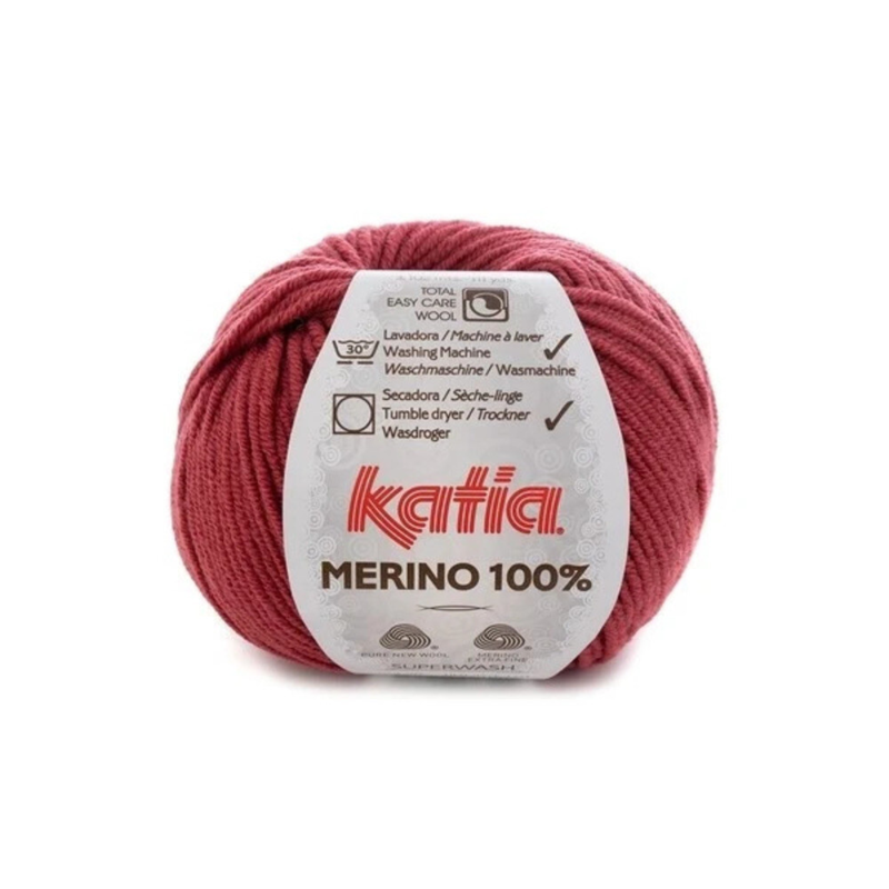 Katia Merino 100% 079 Rosso lampone