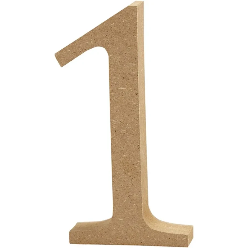 Numero, MDF, 13 cm, 1 pezzo.