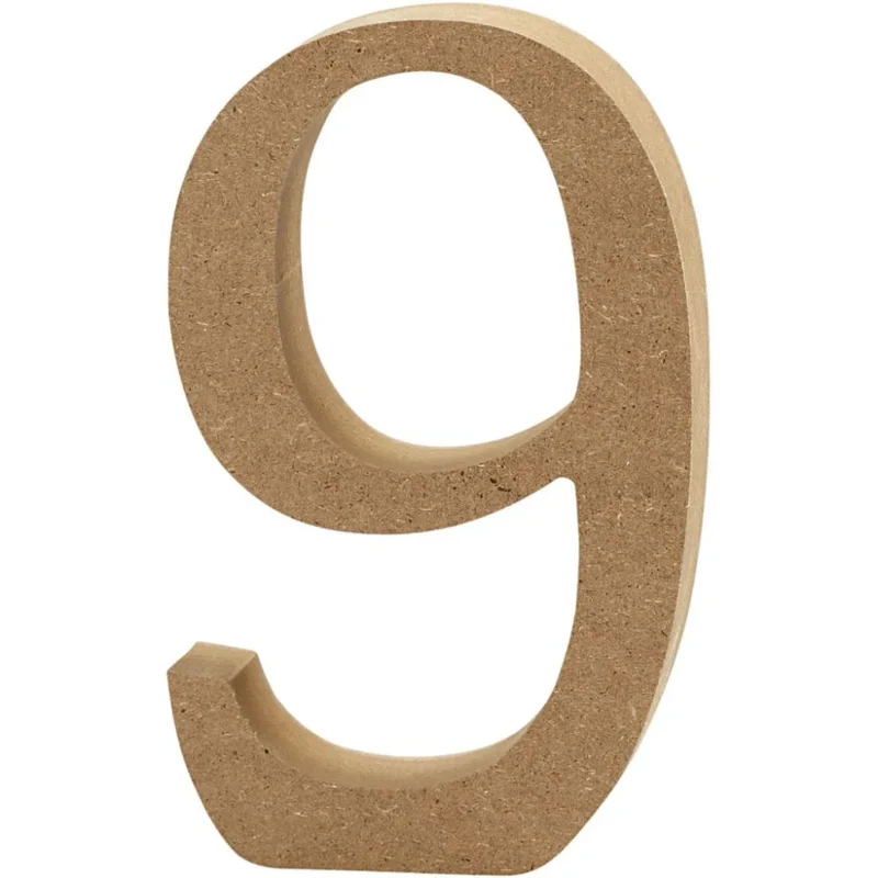 Numero, MDF, 13 cm, 1 pezzo.