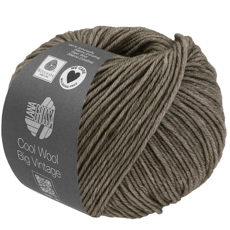 Lana Grossa Cool Wool Big Vintage 96 Verde grigio