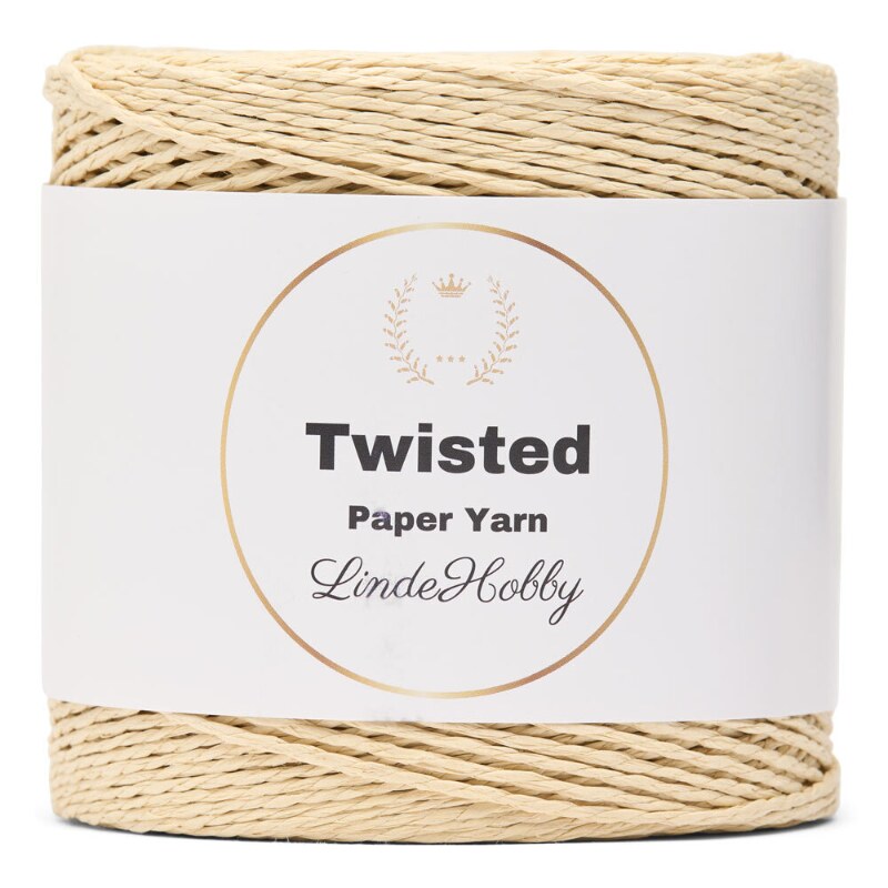 LindeHobby Twisted Paper Yarn 02 Beige chiaro