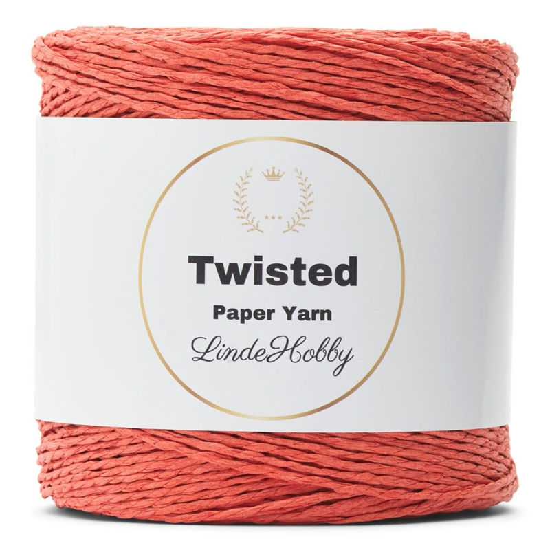 LindeHobby Twisted Paper Yarn 25 Corallo scuro