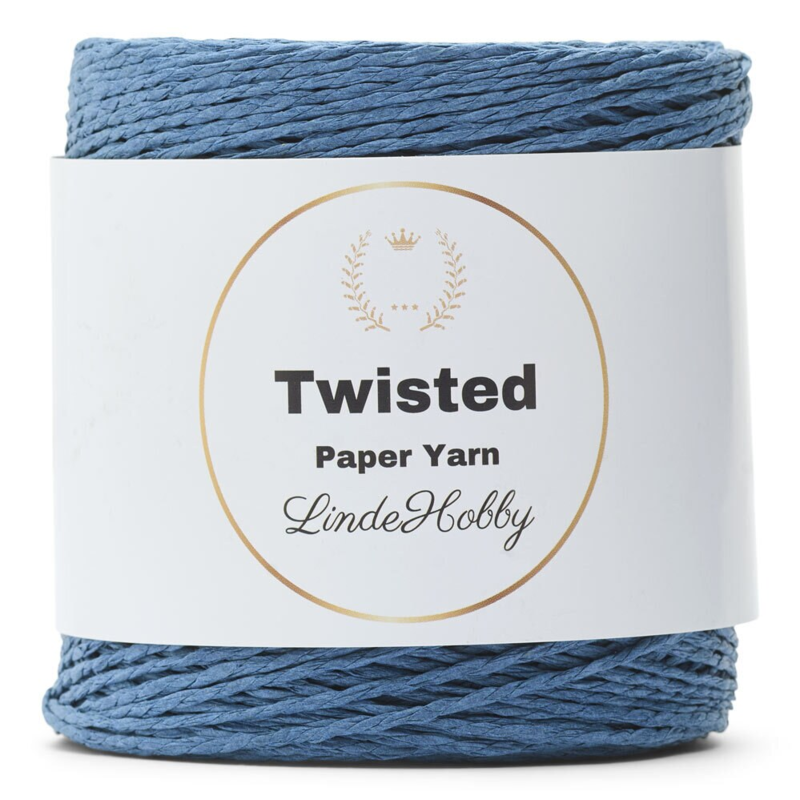 LindeHobby Twisted Paper Yarn 12 Blu jeans
