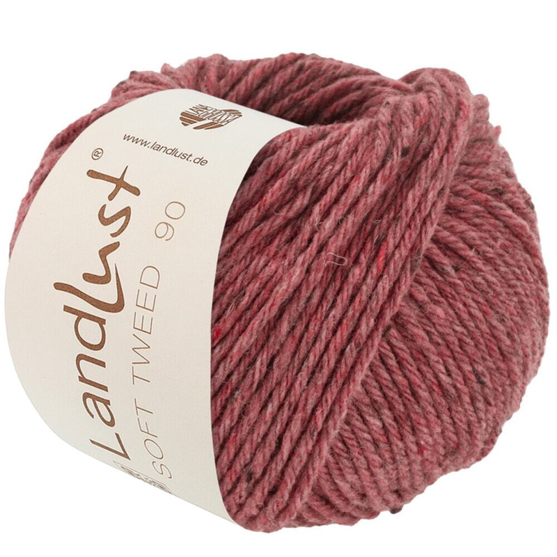 Lana Grossa Landlust Soft Tweed 90 28 Rosa antico melange