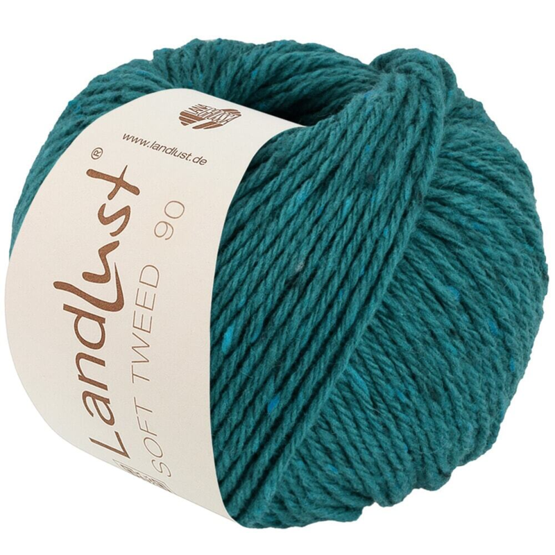 Lana Grossa Landlust Soft Tweed 90 30 Verde petrolio melange