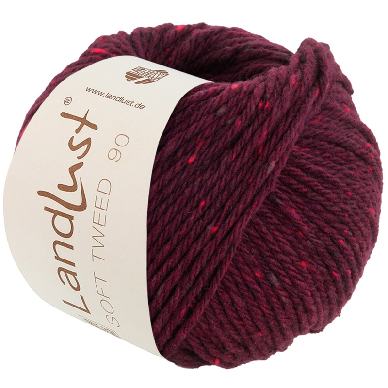 Lana Grossa Landlust Soft Tweed 90 23 Bordeaux melange