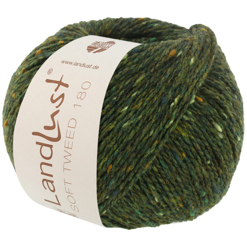 Lana Grossa Landlust Soft Tweed 180 107 Verde scuro melange