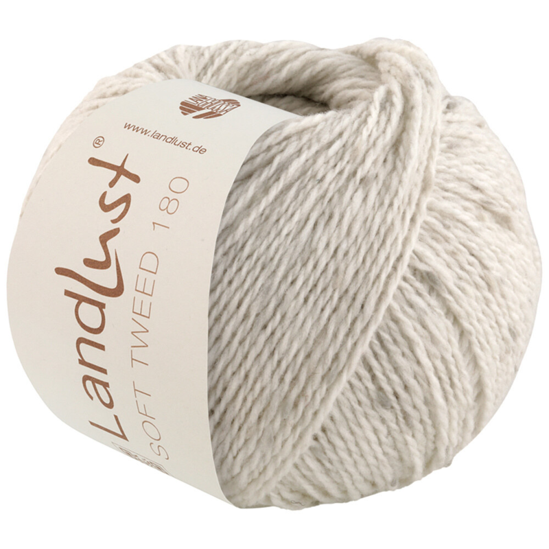 Lana Grossa Landlust Soft Tweed 180 125 Grigio argento melange