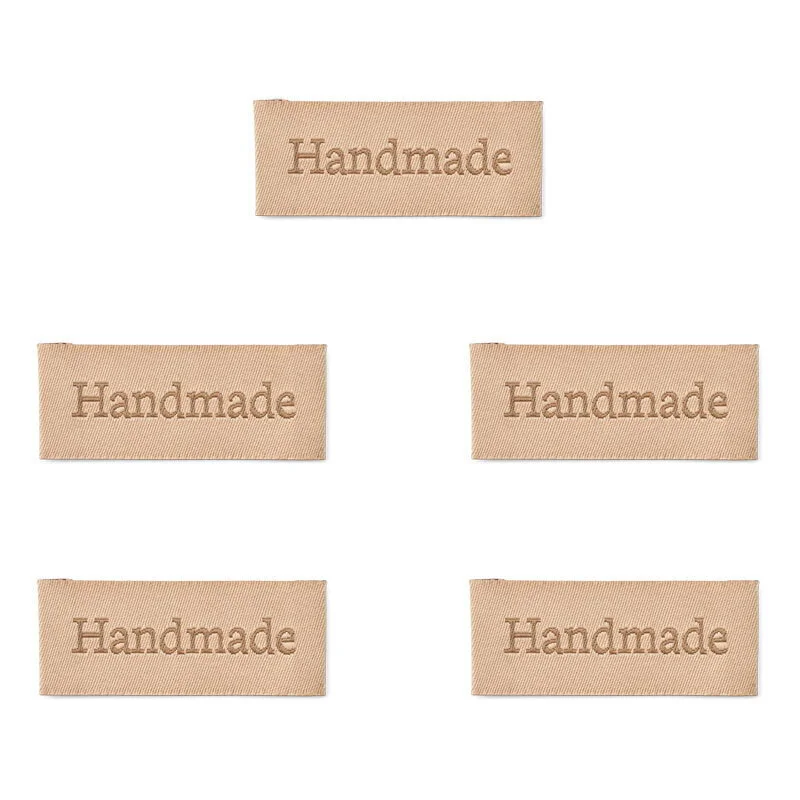 LindeHobby Labels Made By (6 cm x 2 cm), Naturale