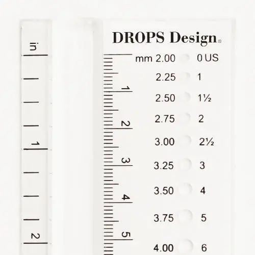 DROPS Righello misuratore ferri (2,00-12,00 mm)
