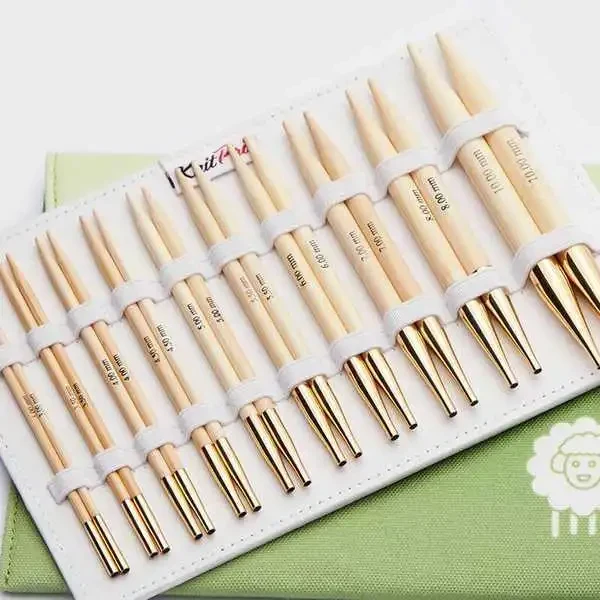 KnitPro Bamboo Set di Ferri Circolari Componibili Deluxe