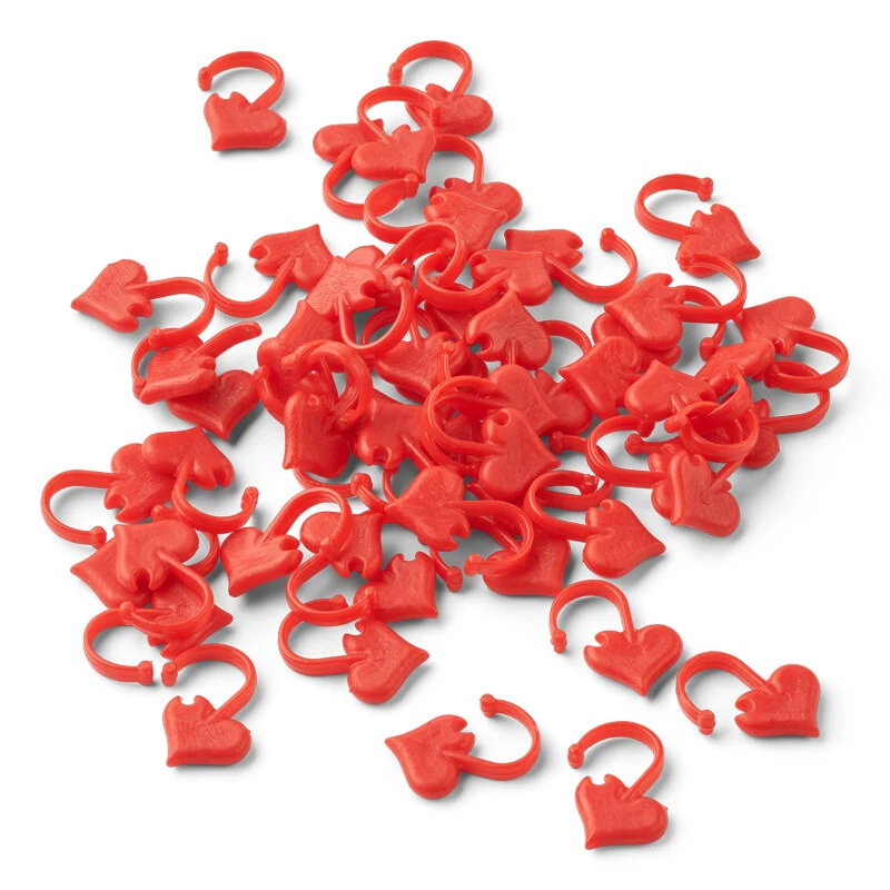 HobbyArts Marcatori per maschere Cuori Rossi 50 pz