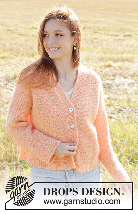 248-23 Perfectly Peach Jacket by DROPS Design