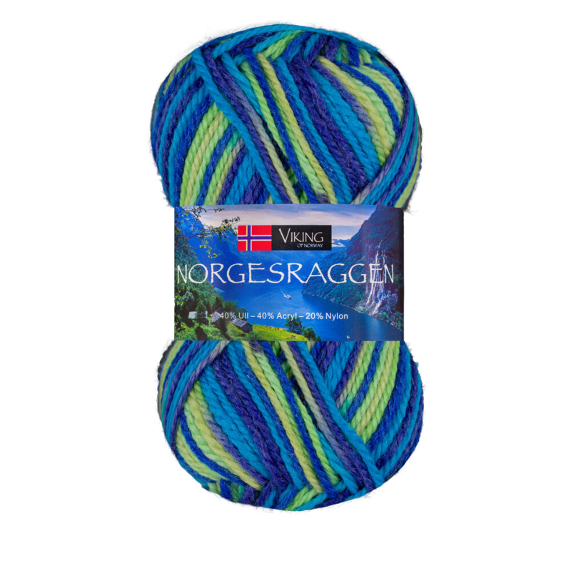 Viking Norgesraggen 852 Multi blu/verde