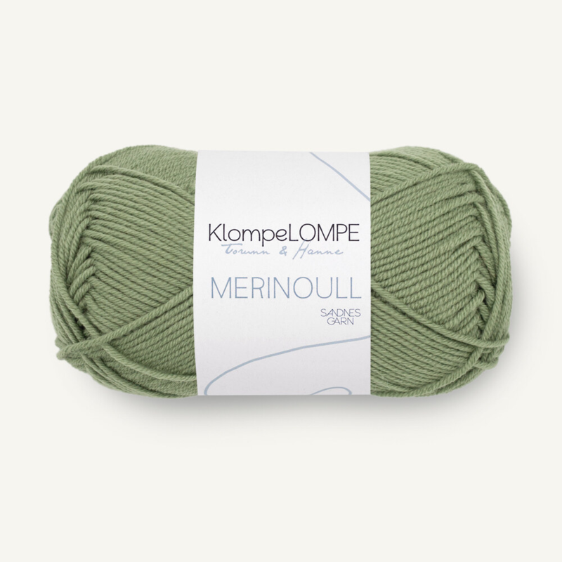 Sandnes KlompeLompe Merinoull 9052 Verde Cipria Scuro