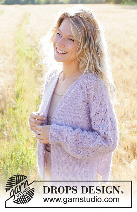 250-6 Afternoon in Provence Cardigan by DROPS Design