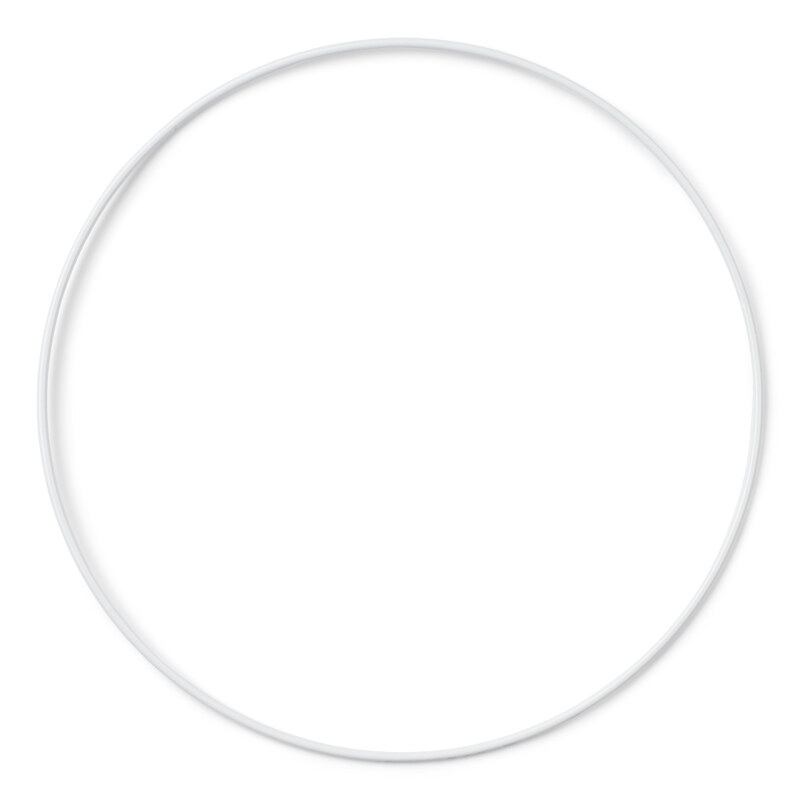 HobbyArts Anello in Metallo per Mobiles e Acchiappasogni, Bianco, 1 pz 20 cm