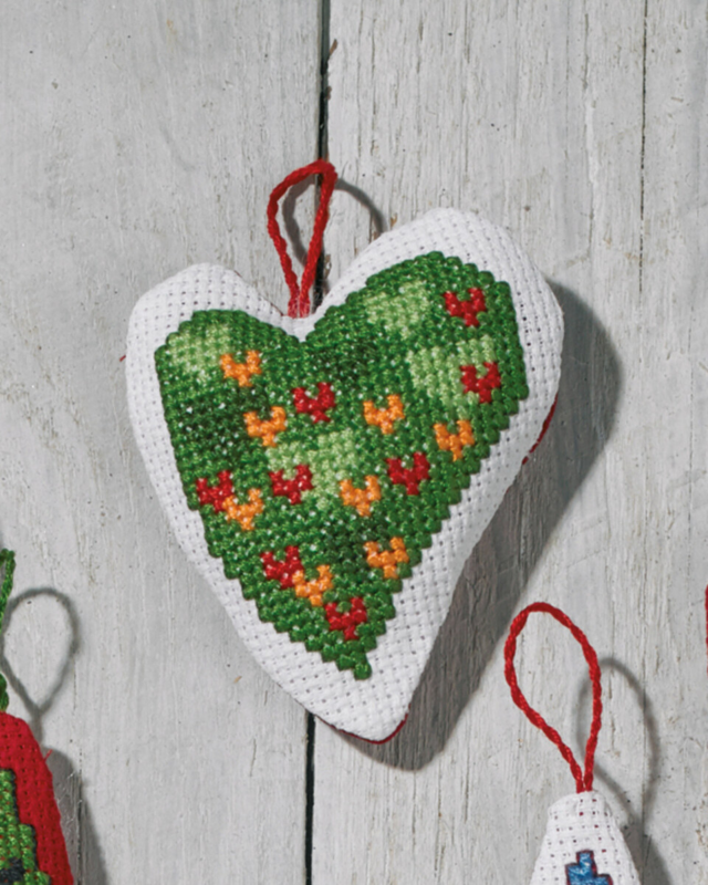 Kit per ricamo Cuori 7 x 8 cm