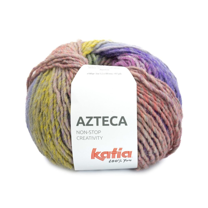 Katia Azteca 92 Viola-verde-ocra gialla