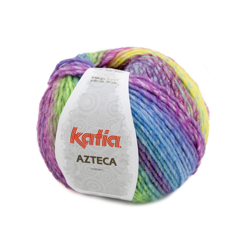 Katia Azteca 71 Arancione-fucsia-verde-blu-viola