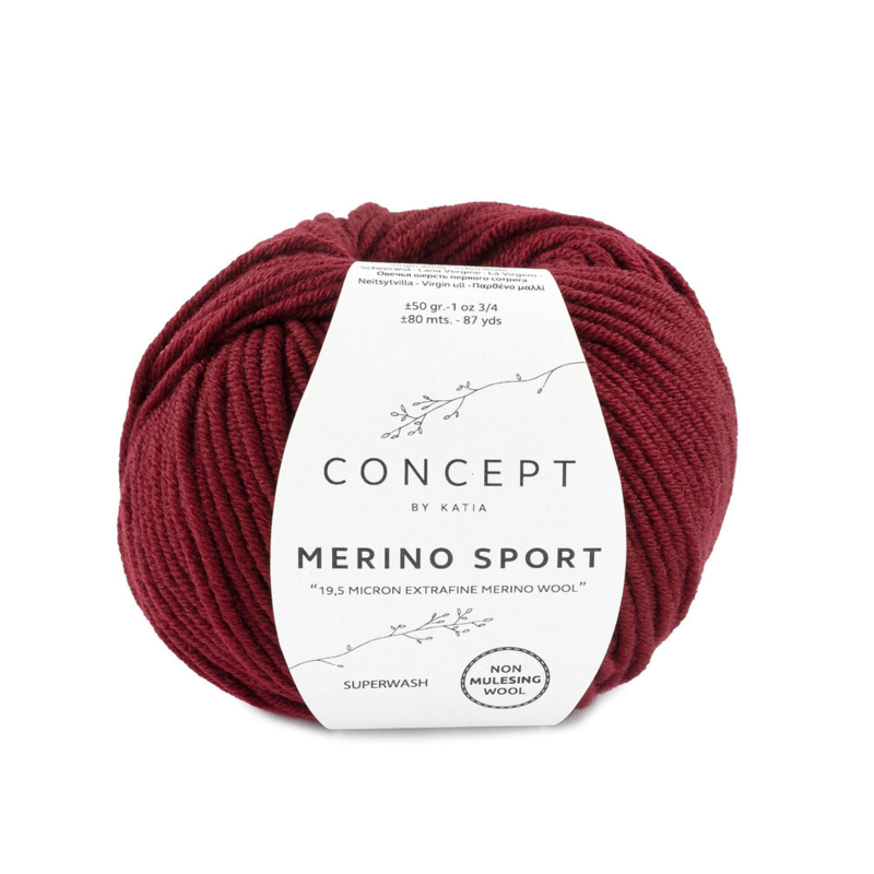 Katia Concept Merino Sport 022 Bordeaux scuro