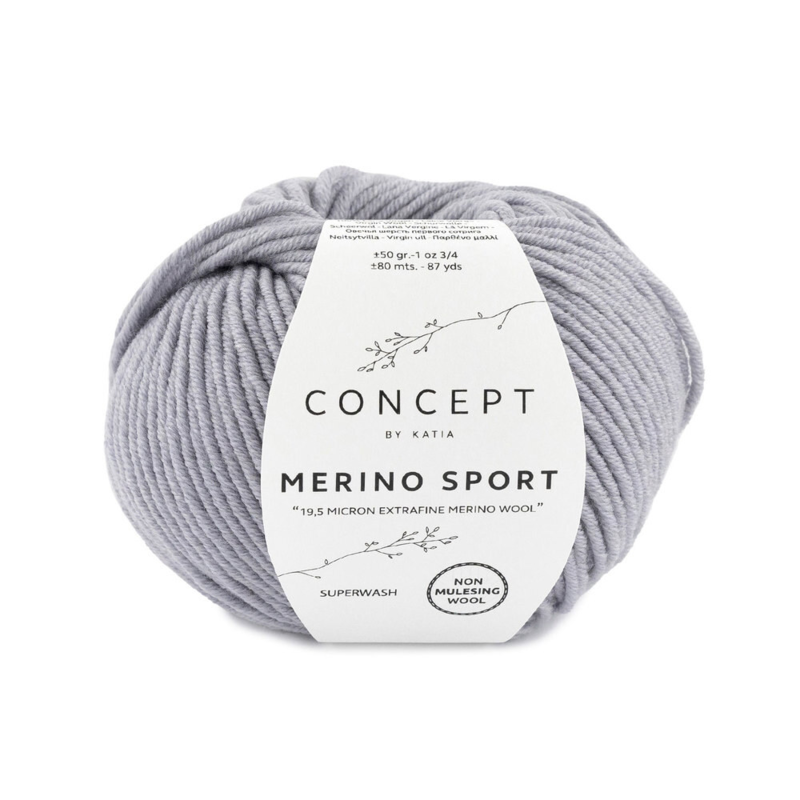 Katia Concept Merino Sport 400 Grigio chiaro