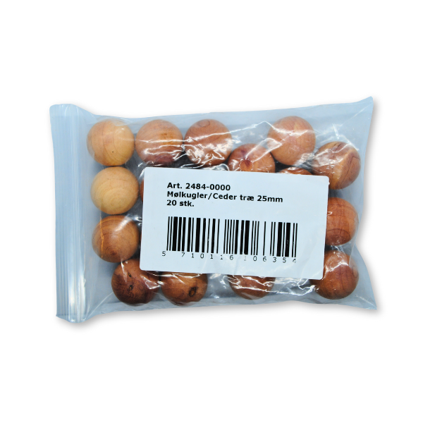 Palline di cedro antitarme 25 mm, 20 pz