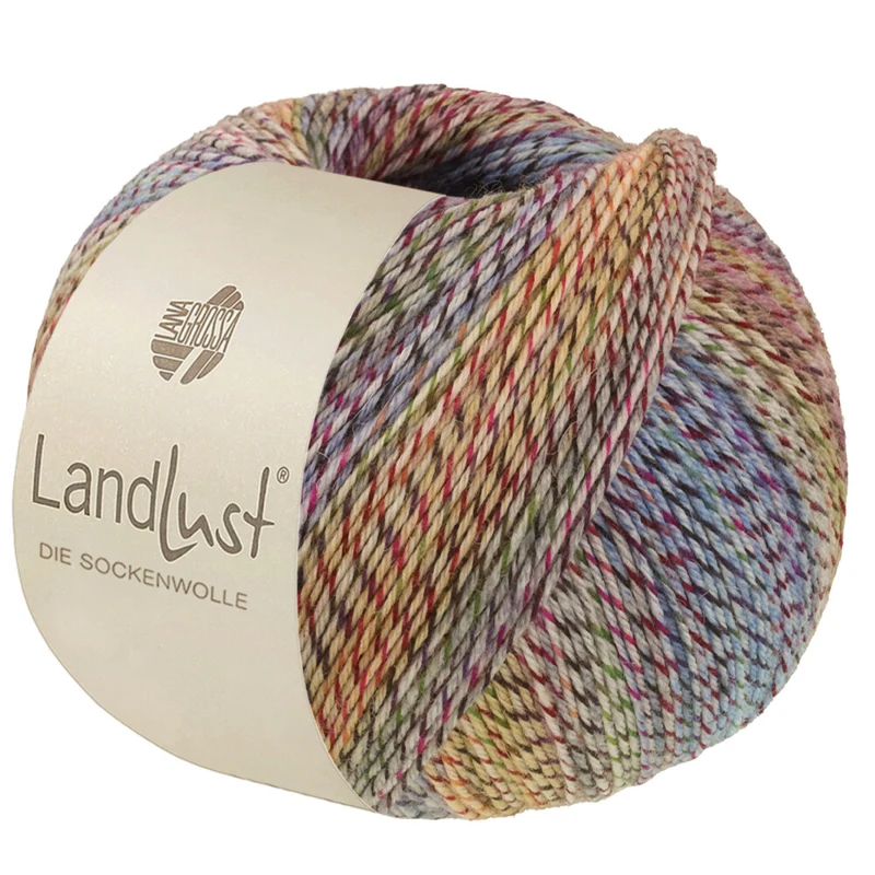 Lana Grossa Landlust Die Sockenwolle 220 Verde/Rosso scuro/Blu/Giallo/Azzurro/Prugna/Arancione