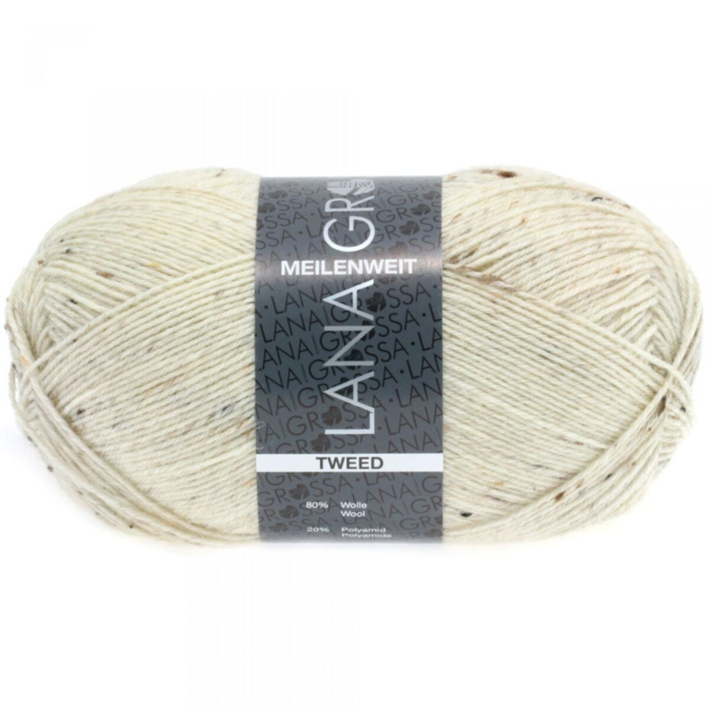 Lana Grossa Meilenweit 100 Tweed 106 Naturale melange