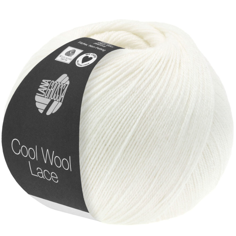 Lana Grossa Cool Wool Lace 28 Bianco