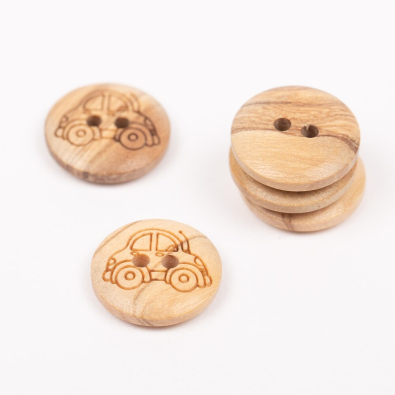 DROPS Auto (Legno), Bottone, 15 mm (N. 806)