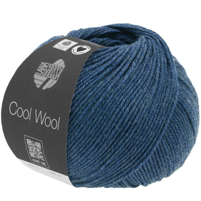 Lana Grossa Cool Wool Mélange 1490 Blu scuro mélange