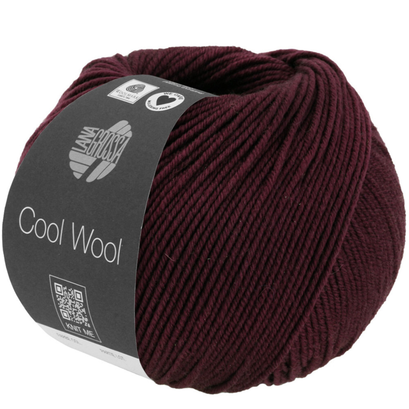 Lana Grossa Cool Wool Mélange 1404 Nero-rosso mélange