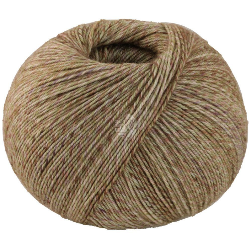 Lana Grossa Vintage Socks 1013 Kaki/beige chiaro/verde tenue/marrone mélange