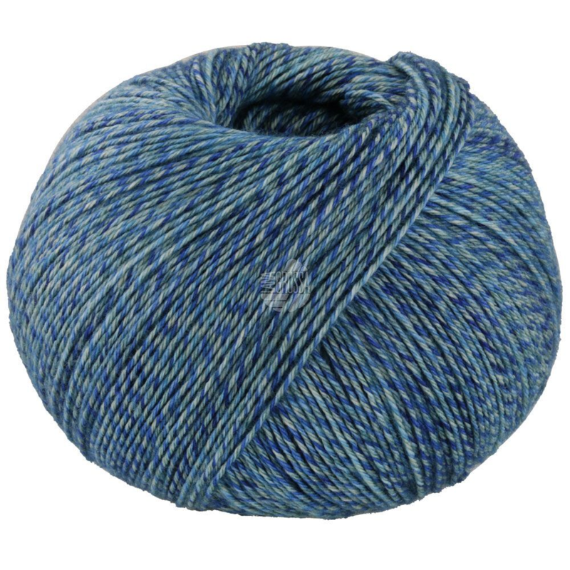 Lana Grossa Vintage Socks 1014 Blu navy/turchese/grigio/blu notte mélange