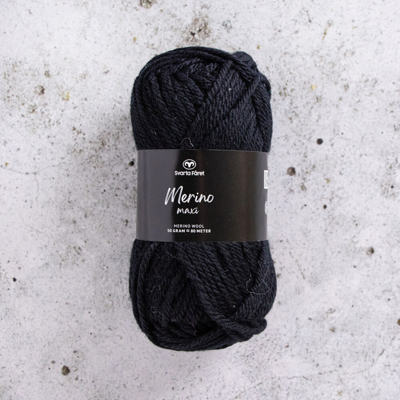 Svarta Fåret Merino Maxi 01 Nero intenso