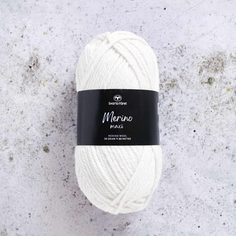 Svarta Fåret Merino Maxi 30 Bianco neve