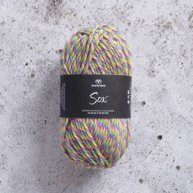 Svarta Fåret Sox 50 g 014 Rosa verde paradiso