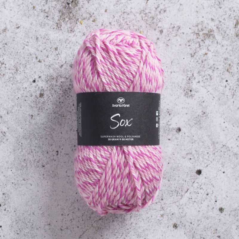 Svarta Fåret Sox 50 g 010 Caramella fucsia naturale