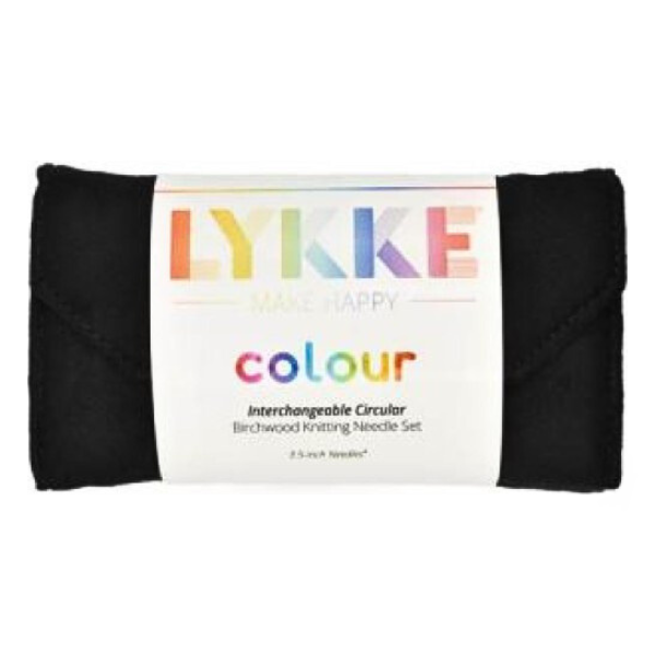 LYKKE Set di Ferri Circolari Componibili Colour, Nero, 9 cm