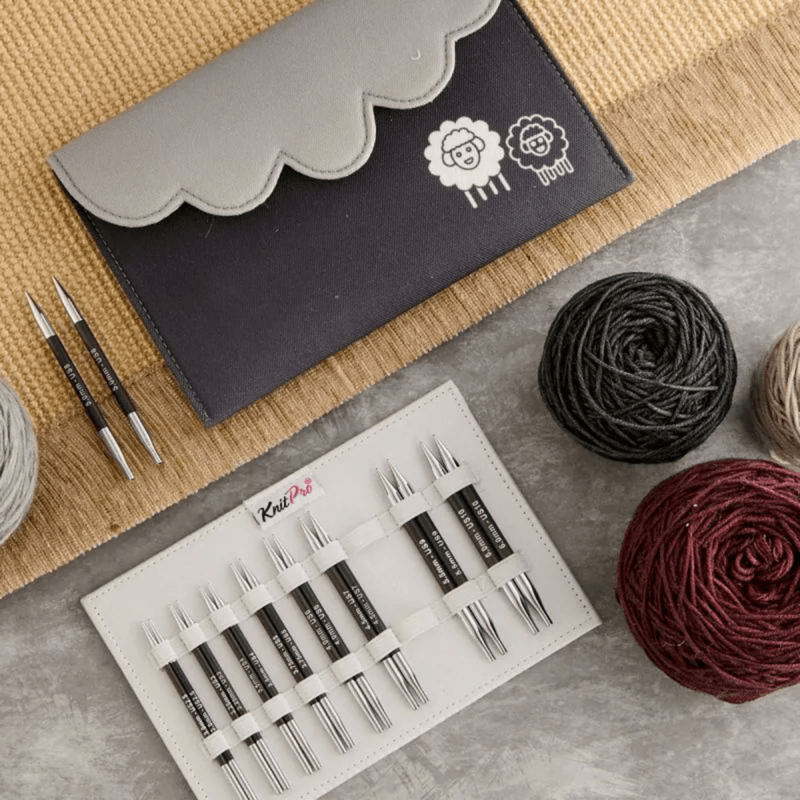 KnitPro Karbonz Special Set di Ferri Circolari Componibili, Deluxe, 10 cm