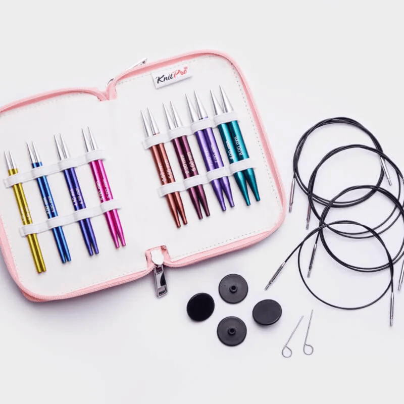 KnitPro Zing Special Set di Ferri Circolari Componibili, Deluxe, 10 cm