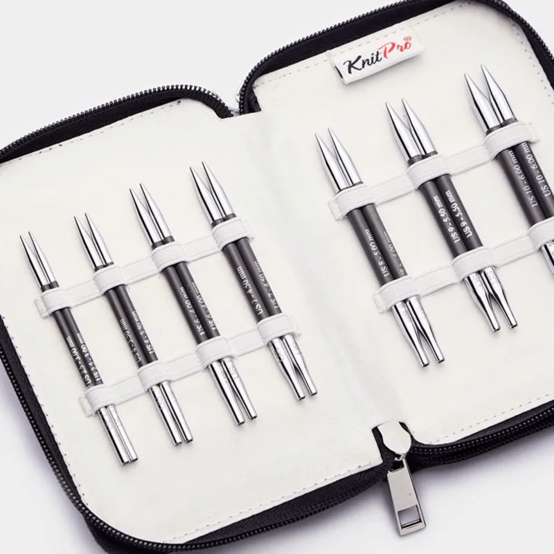KnitPro Karbonz Special Set di Ferri Circolari Componibili, Midi, 10 cm