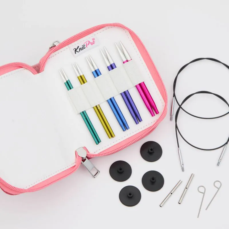 KnitPro Zing Special Set di Ferri Circolari Componibili, Set Iniziale, 10 cm