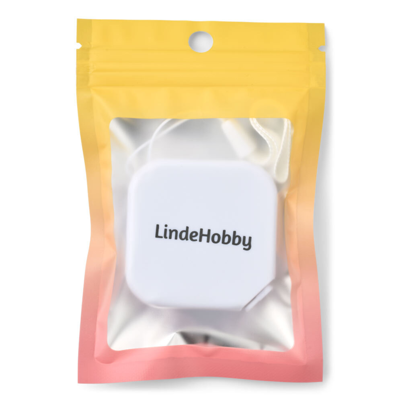 LindeHobby Metro a Nastro Quadrato Retrattile, 150 cm Bianco