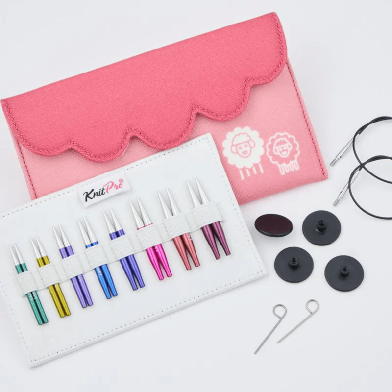KnitPro Zing Mini Set di Ferri Circolari Componibili, 5 cm