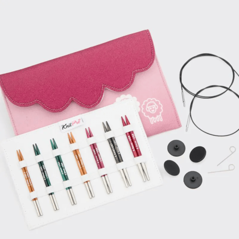 KnitPro Dreamz Special Set di Ferri Circolari Componibili, Midi, 10 cm