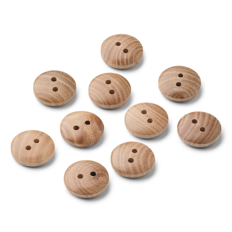 LindeHobby Bottoni in Legno 15 mm, 10 pezzi