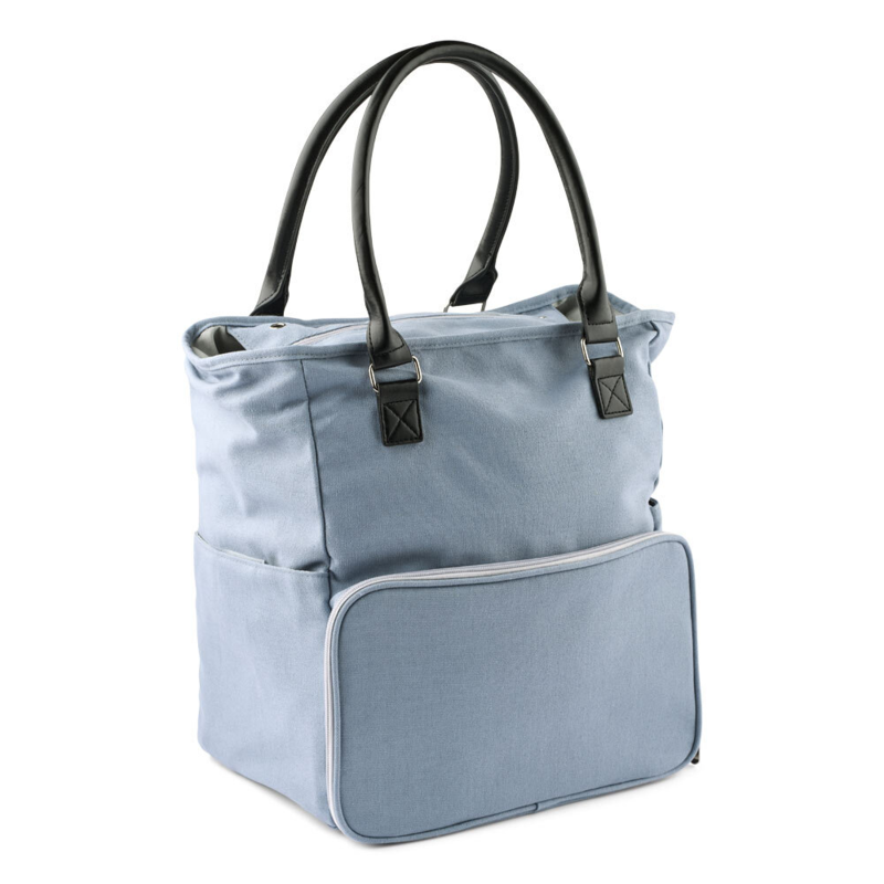 HobbyArts Borsa a tracolla con tasca con cerniera, grigio chiaro